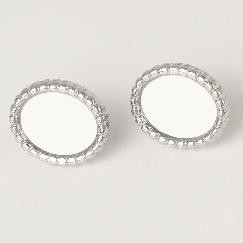 3 Pairs Charm Various Styles Sun Square Flower Stainless Steel Blank Base Earring High Quality No Fade Diy Rhinestone Jewelry