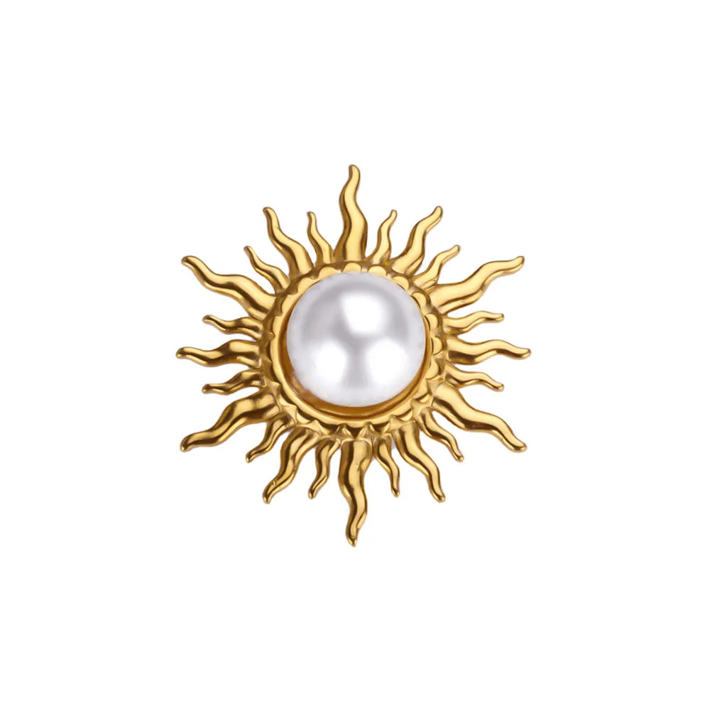 Spilla Sole con Perla