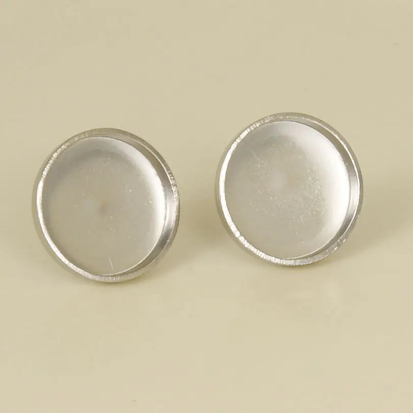 3 Pairs Charm Various Styles Sun Square Flower Stainless Steel Blank Base Earring High Quality No Fade Diy Rhinestone Jewelry