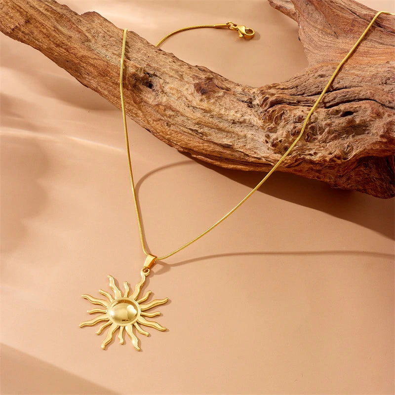 Collana Pendente Sole in Acciaio 316L