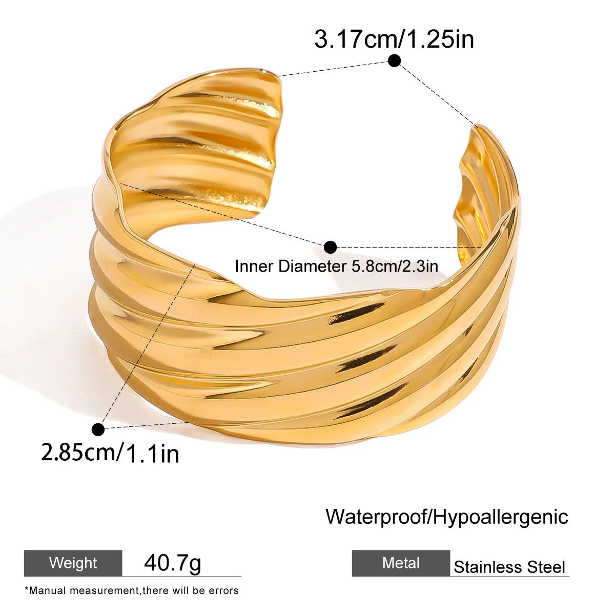 Bracciale rigido massimalista