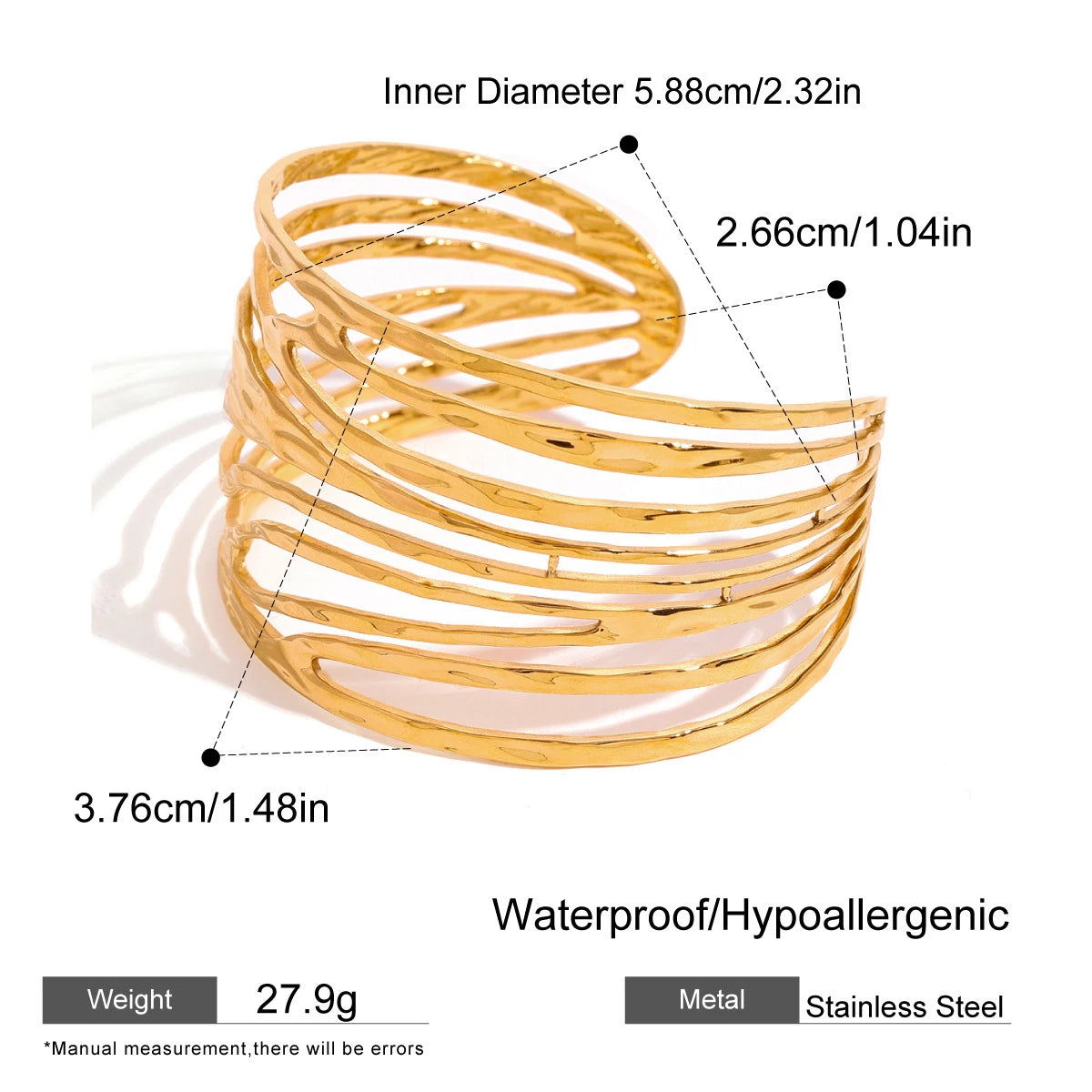 Bracciale rigido massimalista