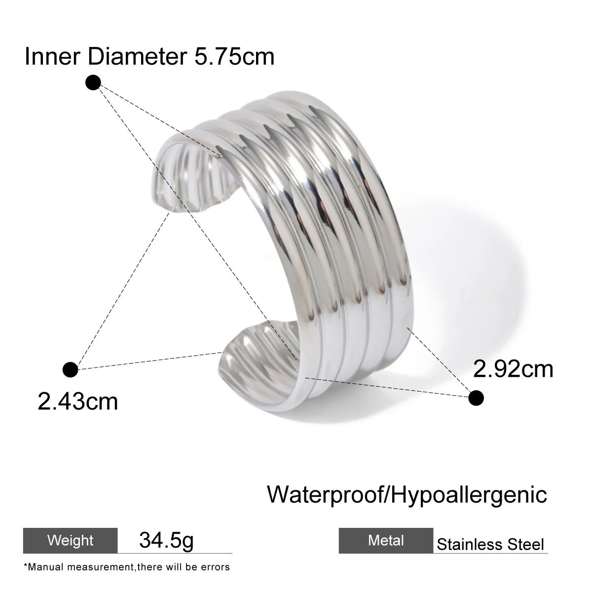 Bracciale rigido massimalista