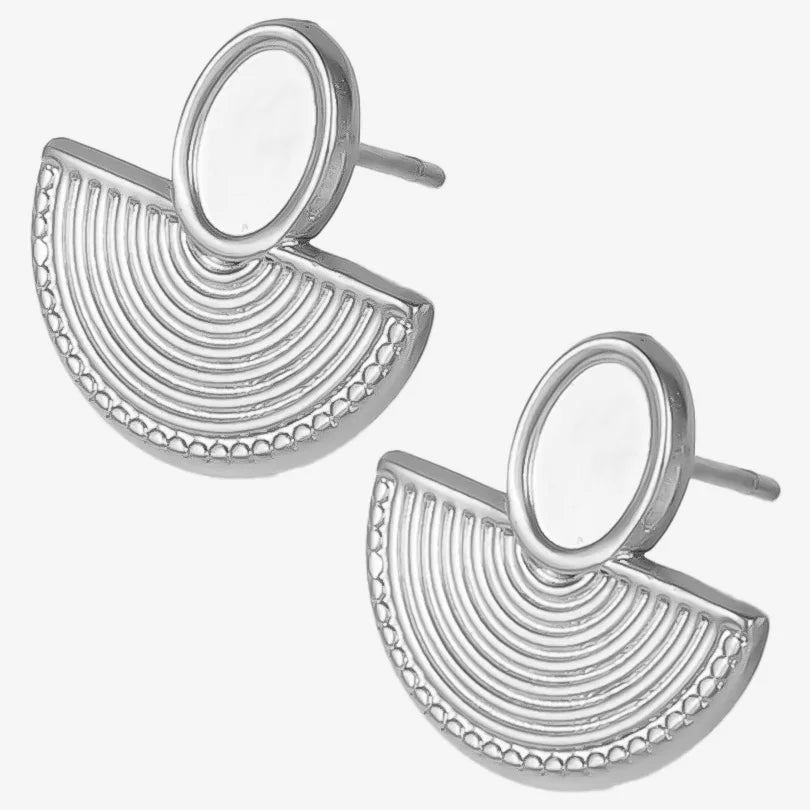 3 Pairs Charm Various Styles Sun Square Flower Stainless Steel Blank Base Earring High Quality No Fade Diy Rhinestone Jewelry